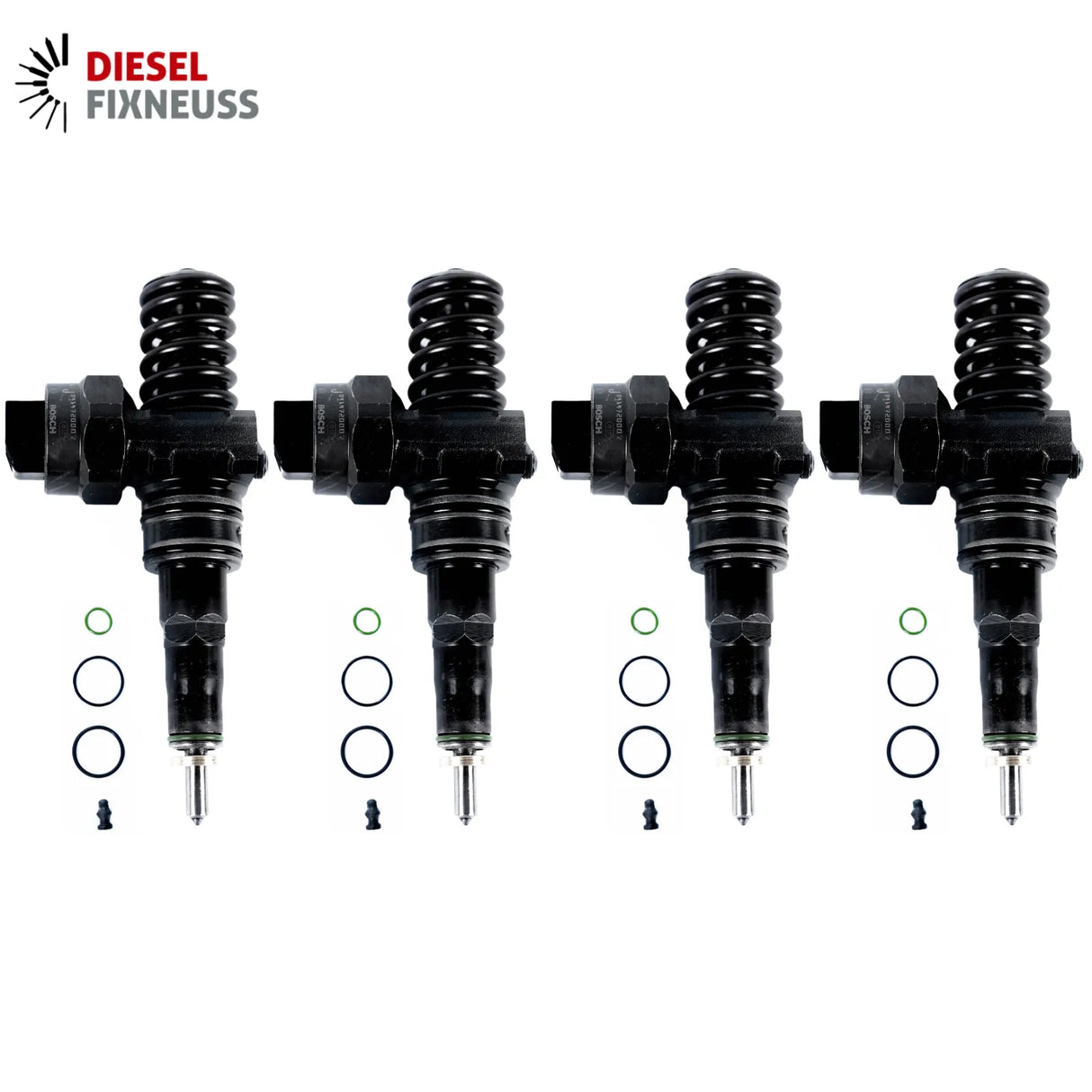 4x Pumpe düse Bosch 038130073F 045130073T AUDI VW SKODA SEAT 1.9 TDI 0414720007