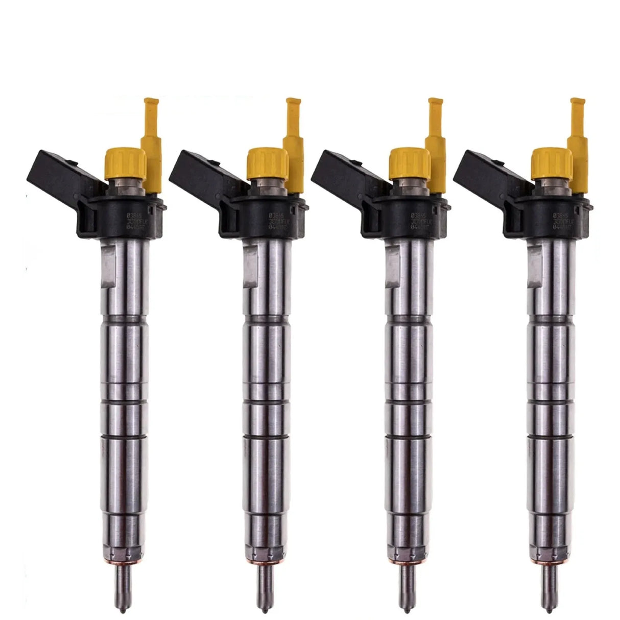 4x Remanufactured injector 0445117008 for Chevrolet with test report. Compatible with part numbers F00E200273, 19210900, 12620535, 0986435409.