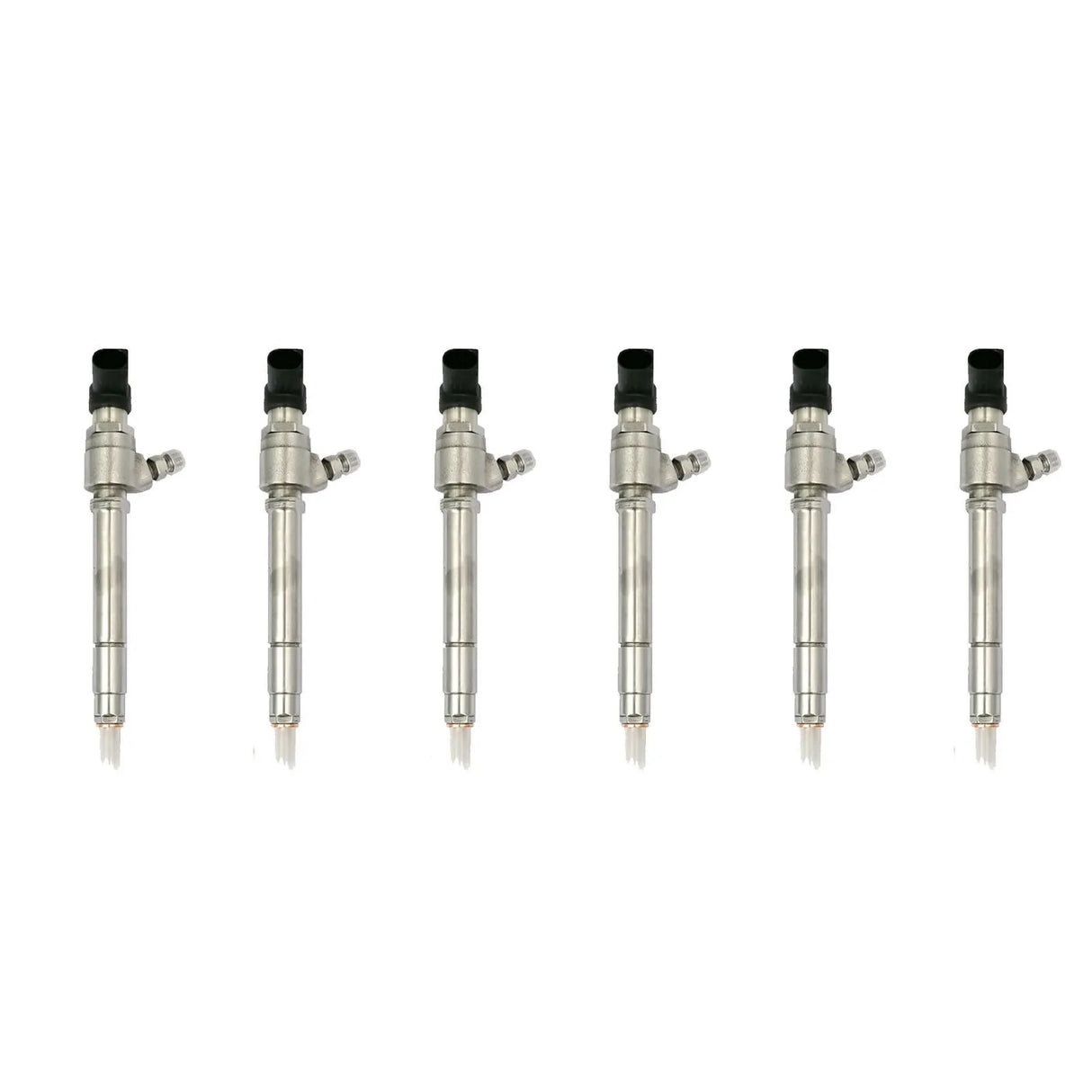 6x Siemens Diesel 4H2Q-9K546-AF injector for Land Rover Discovery III (L319) 2.7 TD 4x4 (07.2004-09.2009) and Range Rover Sport I (L320) 2.7 D 4x4 (02.2005-03.2013). Suitable for vehicles with 2720cc, 140kW/190PS, 276DT(TDV6) engine. Reference number LR006495 and LR008836.