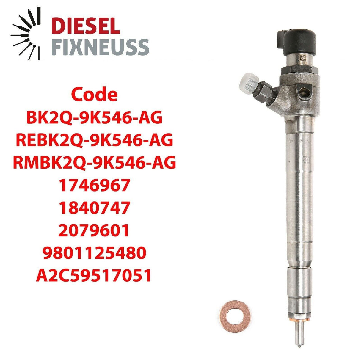1x Injektor Einspritzdüse BK2Q9K546AG Ford Transit Peugeot Boxer Citroen Jumper