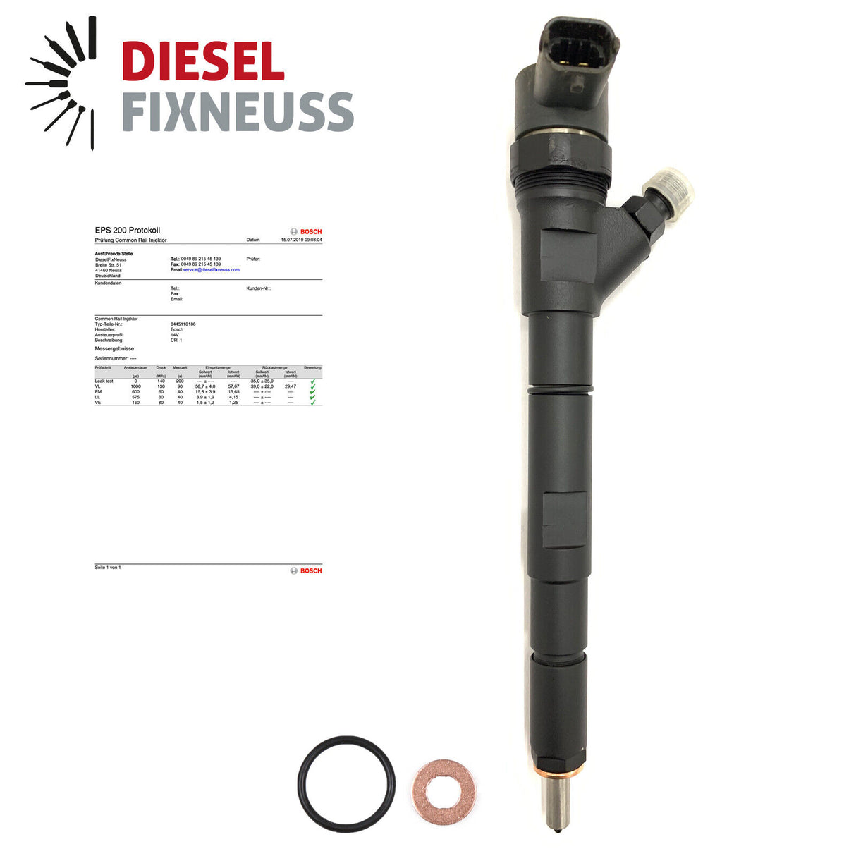 KIA 2.5 CRDi EINSPRITZDÜSE INJEKTOR BOSCH 0445110186 0445110279 33800-4A100