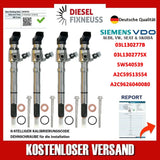 4x 03L130277B, A2C9626040080, 03L130277S VW Siemens CAYA 1,6 TDI Continental VDO