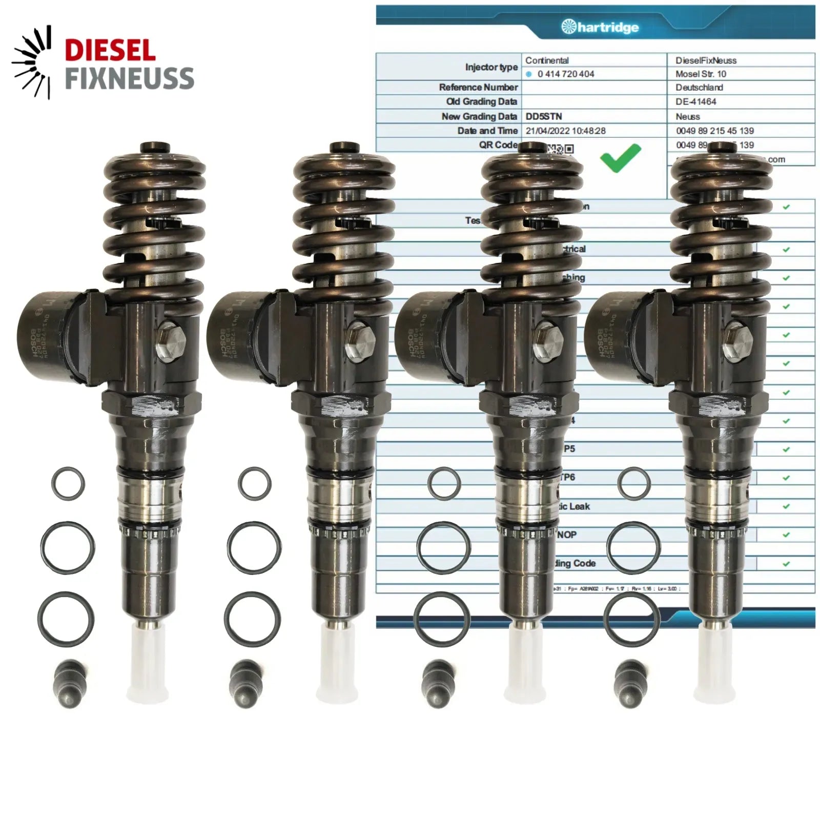 4x PDE 0414720404 VW Seat Audi Skoda 2,0 BKD 03G130073G GX