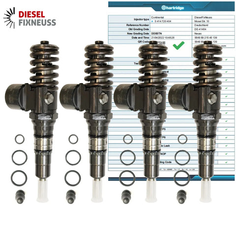 4x Pumpe Düse Einheit 0414720404 VW SEAT AUDI SKODA 2,0 TDI BKD 03G130073G-GX