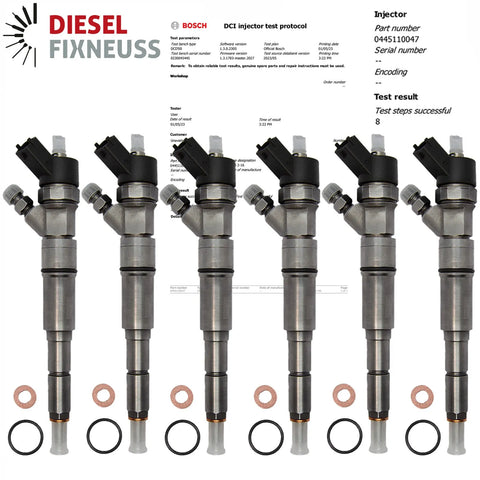 6x Injektor Einspritzdüse Bosch BMW 330d 530d 730d X5 3.0 D 0445110047