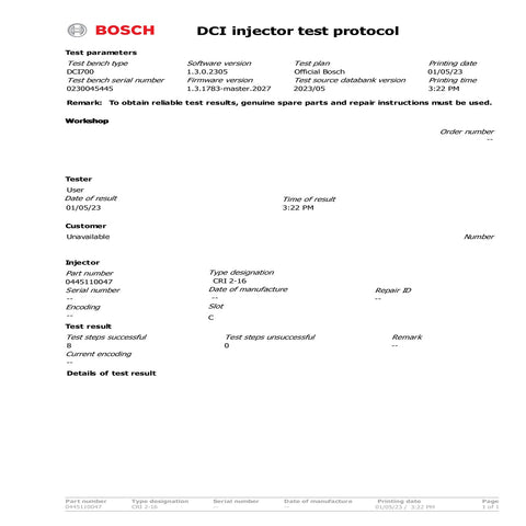 Injektor Einspritzdüse Bosch BMW 330d 530d 730d X5 3.0 D 0445110047