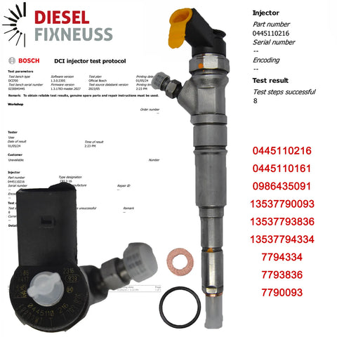 6x Einspritzdüse BOSCH 0445110216 7793836 BMW E46 E60 E61 E81 E87 EURO4