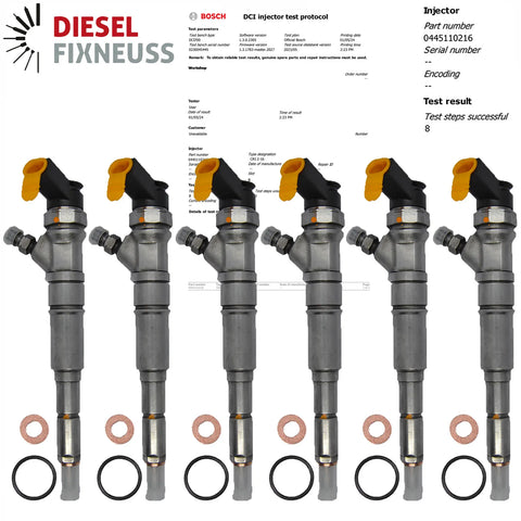 6x Einspritzdüse BOSCH 0445110216 7793836 BMW E46 E60 E61 E81 E87 EURO4