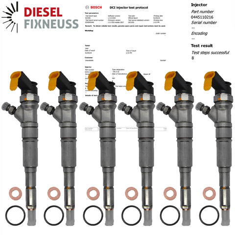 6xEinspritzdüse Injektor BMW E46 E90 320d E60 E61 530d 520d X3 X5 2,0d 3,0dEURO4