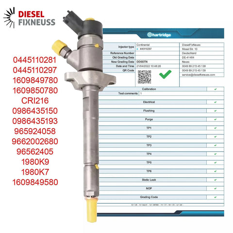 Einspritzdüse Bosch 0445110297 Citroen Peugeot 1.6HDI