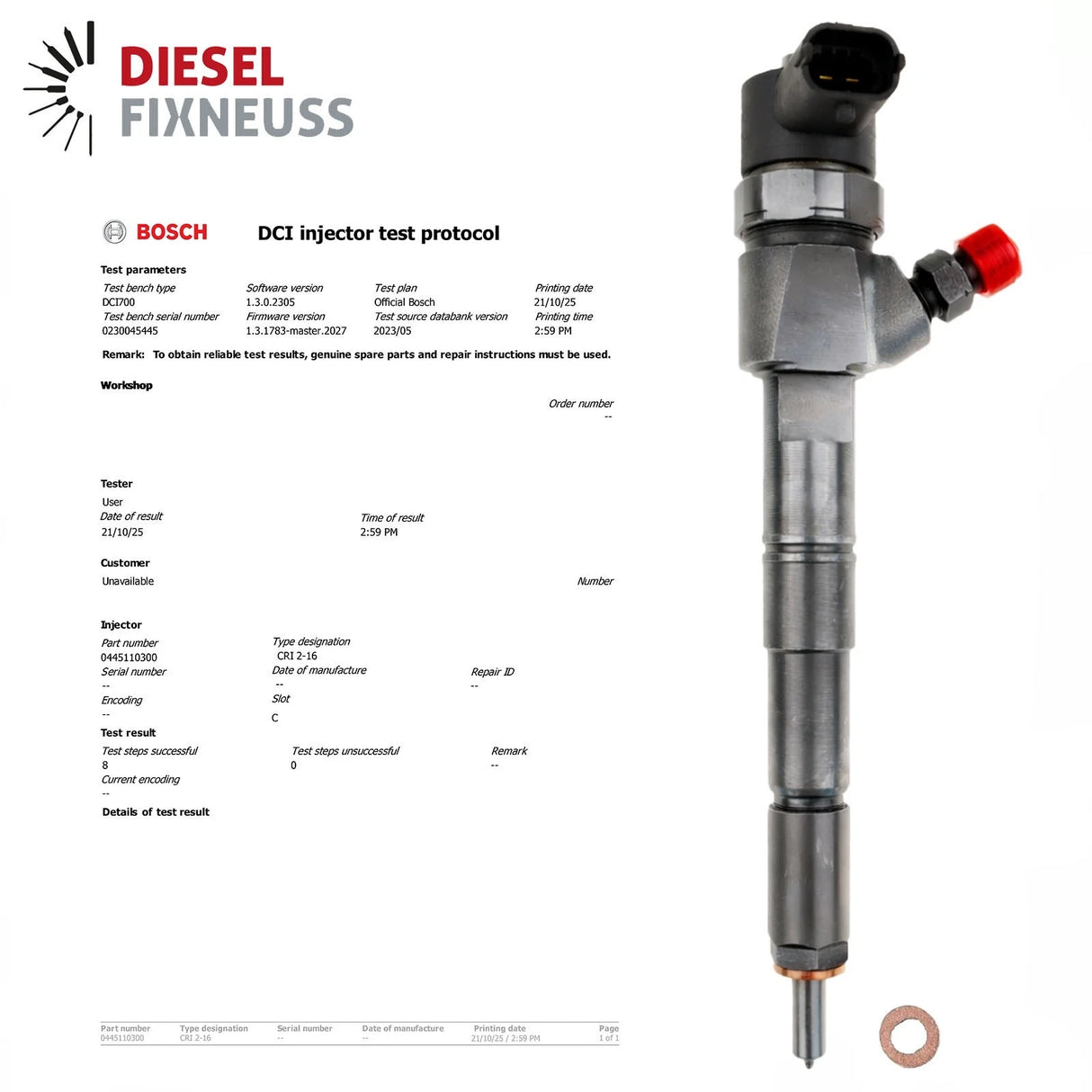 4x 0445110300 Einspritzdüse Injektor Alfa Romeo Fiat Opel Lancia 1.6D 0986435171