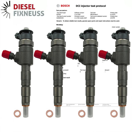 4x Einspritzdüse Injektor Bosch 0445110340 Peugeot 207 Citroen Ford 1.6 HDi/TDCi