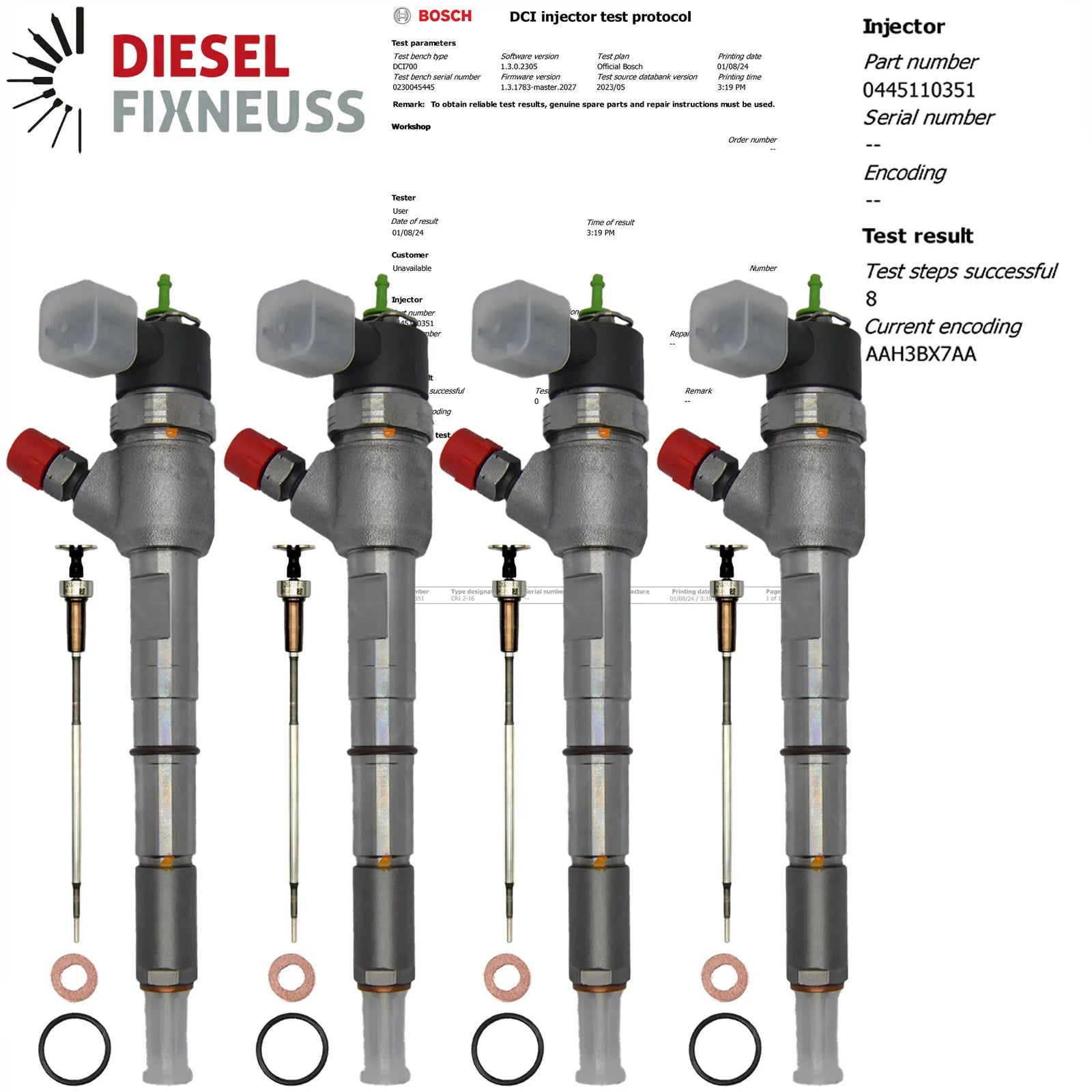 4x Einspritzdüse Fiat Idea Panda Punto Evo Alfa Romeo Mito 1.3 D Multijet