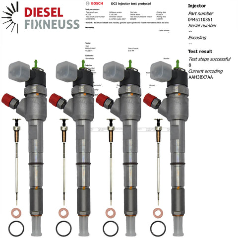 4x Einspritzdüse Fiat Idea Panda Punto Evo Alfa Romeo Mito 1.3 D Multijet