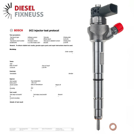 0445110477 04L130277G Einspritzdüse Injektor VW Audi Seat 1,6 TDI 04L130277AJ