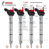 4x 0445116019 1609848980 Bosch Einspritzdüse Injektor Citroen Fiat Iveco Daily