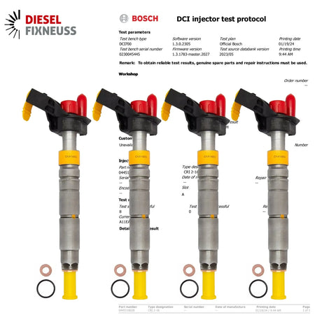 4x Injektor Einspritzdüse für Mercedes Benz 3,0 CDI A6420701187 0445116026