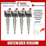 4x Fuel Injector BMW 1/3/5 Series | Part No: 13537589048/13537585261-09 Benzin | Compatible with N45/N43/N53 Engines | Includes Copper Ring, O-Ring, Test Report