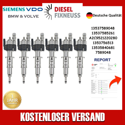 6x Einspritzdüse 13537589048 / 13537565138-07 E87 116I 1.6 90KW N43 VDO