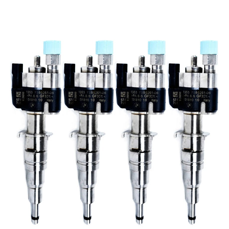 BMW Fuel Injector - VDO/Siemens 13537585261-06 / 13537589048. High-quality fuel injectors for BMW gasoline engines. Compatible with N43, N53, and N52 engine series. Includes copper sealing rings and test report.