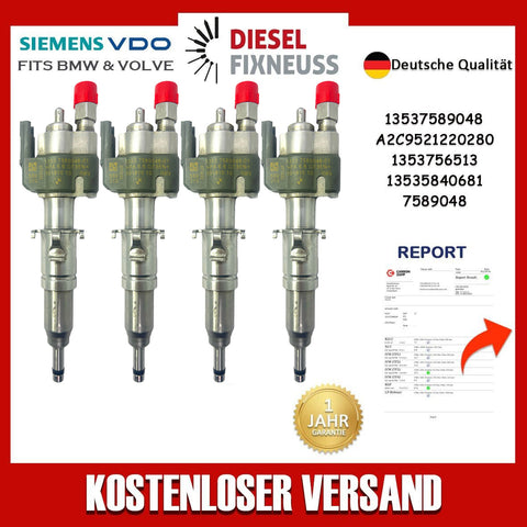 4x Einspritzdüse VDO 13537565137 N43 N53 BMW Benzin 13537589048-01