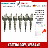 6x Einspritzdüse Einspritzventil VDO 13537589048 13537565138-10 N53 BMW Benzin