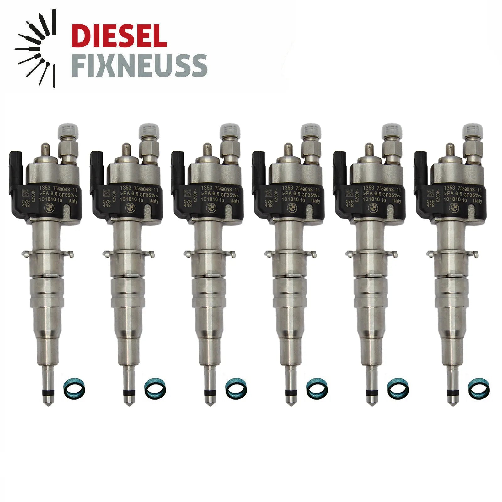 6x Einspritzdüse Passt für BMW Benzin 1er 3er 5er 6er 13537565137 / 13537589048-11