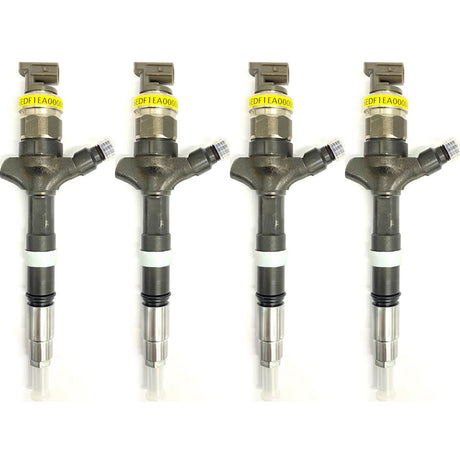 4x DENSO brand 23670-0G010 DCRI107580 injector for TOYOTA Avensis and Corolla models. Suitable for Toyota vehicles with 1995cc 2.0 D-4D engine with 66kW/90PS, 81kW/110PS or 85kW/116PS power options. Compatible with Avensis (T25), Avensis Estate, Avensis Saloon, Avensis Verso, Corolla (E12), Corolla Estate, Corolla Saloon and Corolla Verso models with 1CD-FTV engine code.