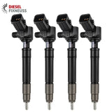 4x 23670-0E080 Inyector de combustible original Toyota 2GD-FTV Diesel Hilux
