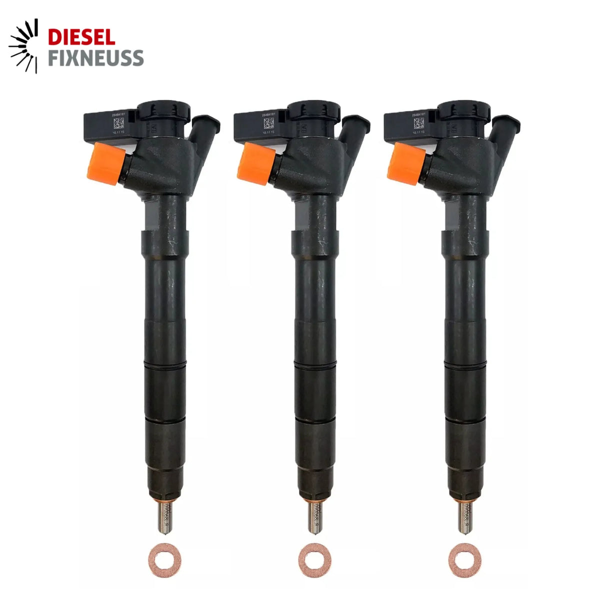 Set of 3 refurbished DELPHI injectors (28424049) with seals and test report, for 1.4 TDI engines in VW, Audi, Seat, and Skoda (75–105 HP)