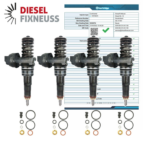 4X VW 1.9 TDi BNV AXR BJB BKC AXB AXC PUMPE DÜSE Einheit 038130079GX 038130073AG