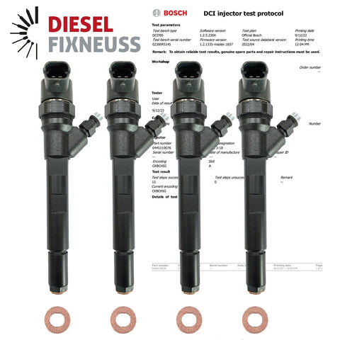 4x Injektor Einspritzdüse BOSCH Peugeot CITROEN 2.0 HDI DIESEL 0445110076