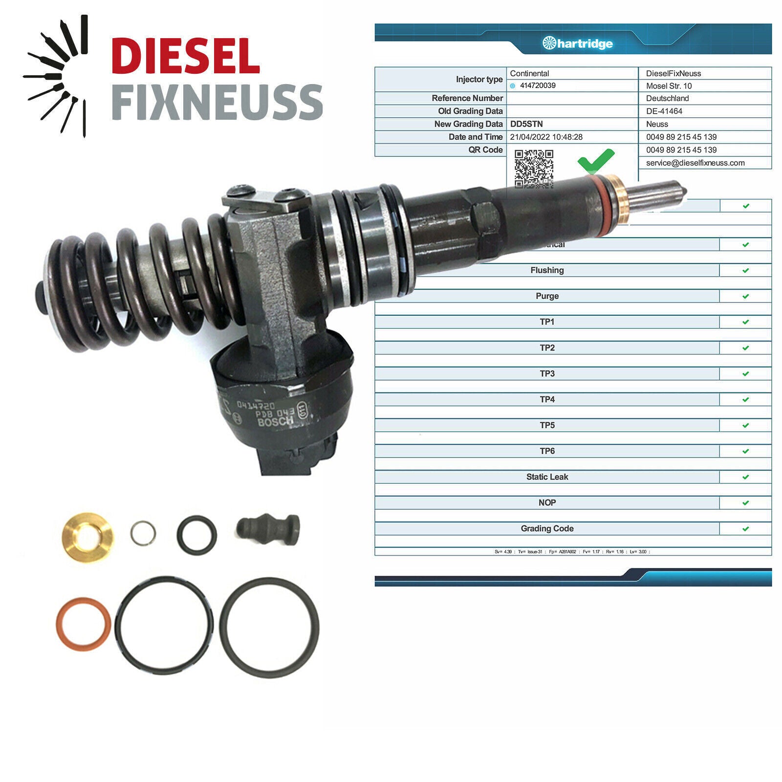 Einspritzdüse Injektor Pumpe Düse Einheit VW AUDI 1,9 TDI 0414720039 0986441557