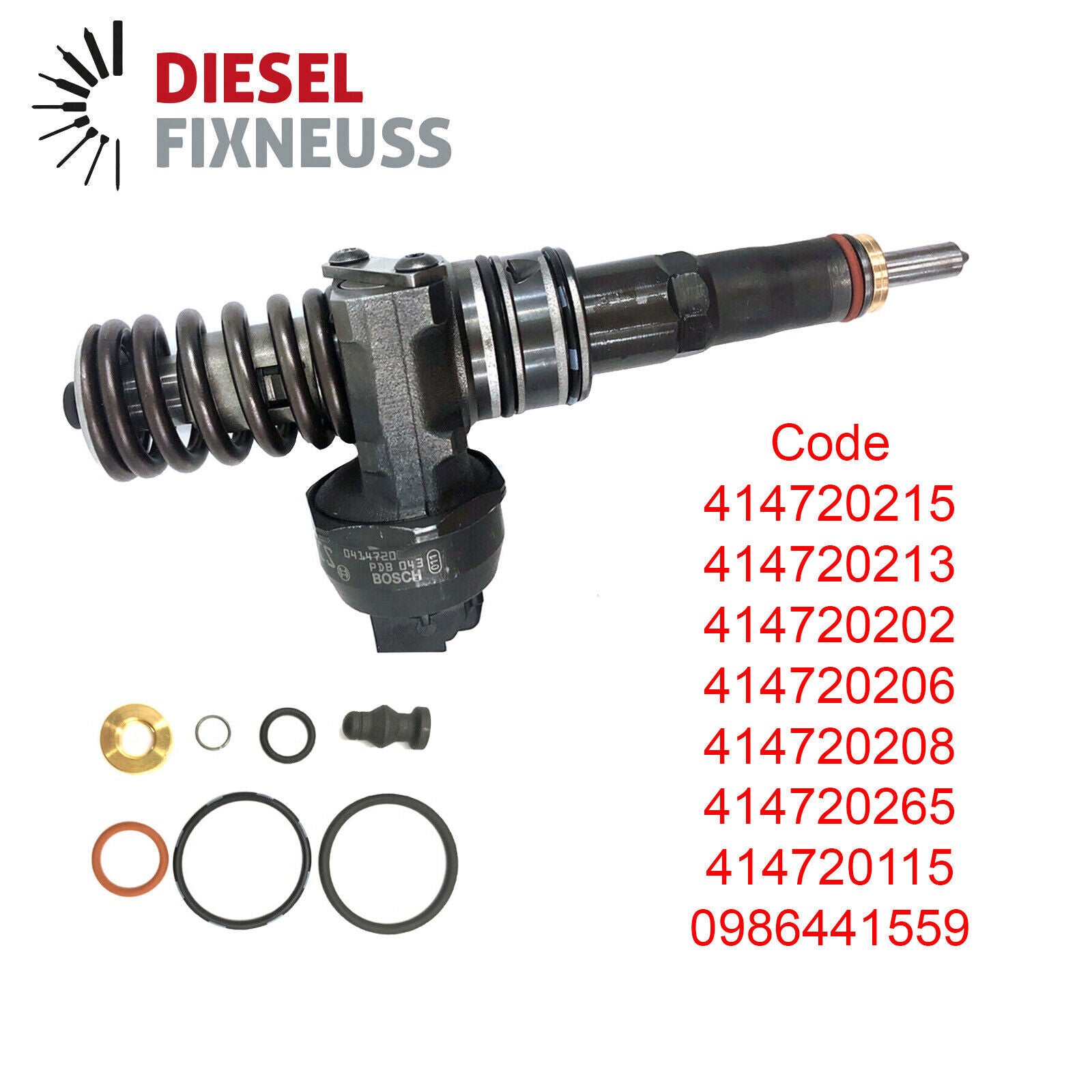 4x Bosch Injektor Pumpedüse Element Einspritzdüse VW 1.9 BHC BXE BKC 0414720213