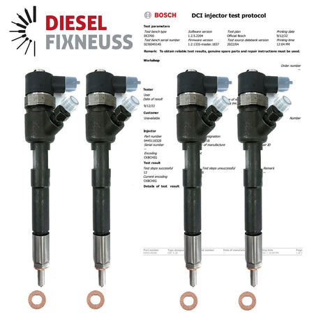 4 X KIA Ceed Mk2 1.6 CRDi Bosch Diesel Fuel Injector 0445110320