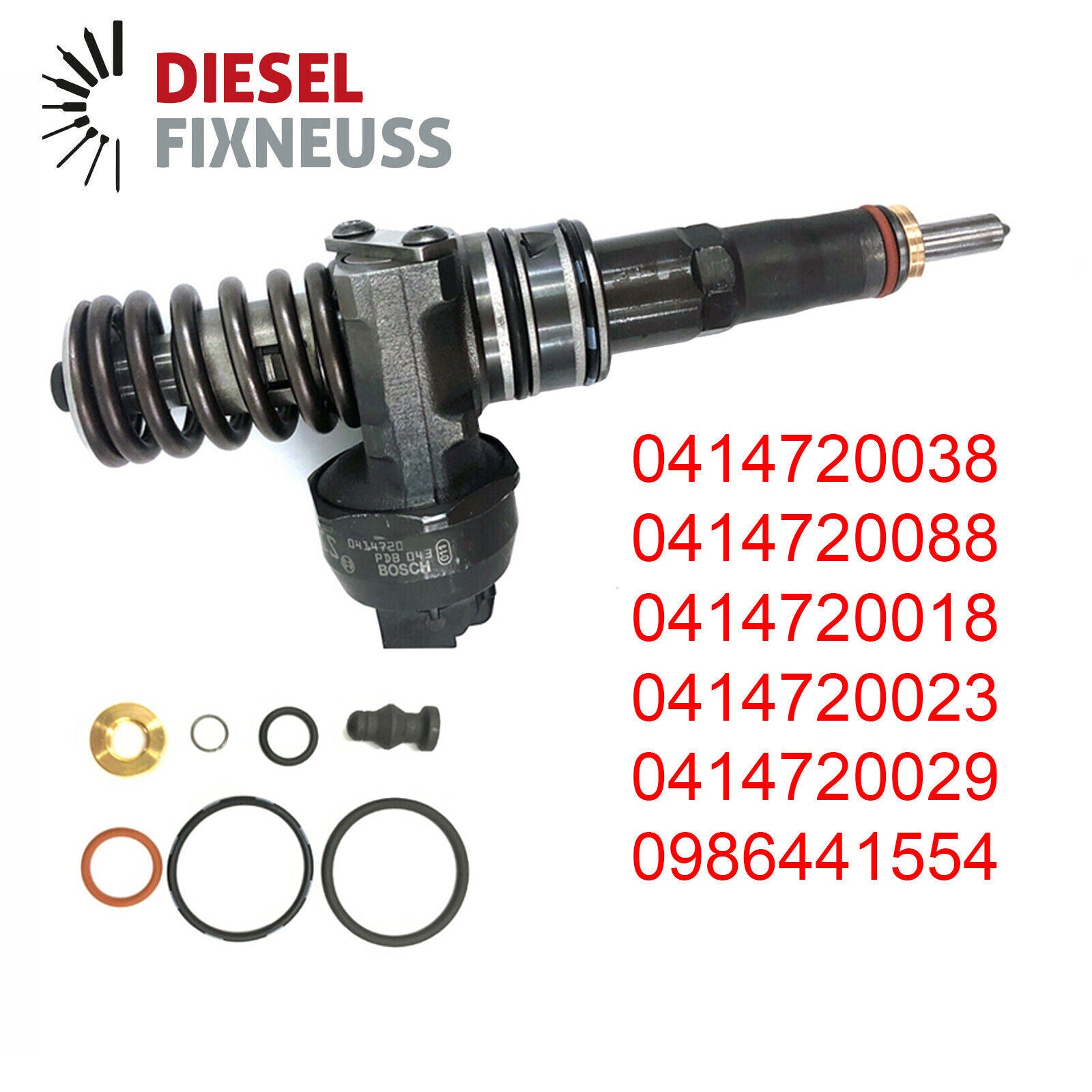 4x Pumpe Düse Einheit PDE VW Sharan 1,9TDi AUY 0414720038 038130073AK