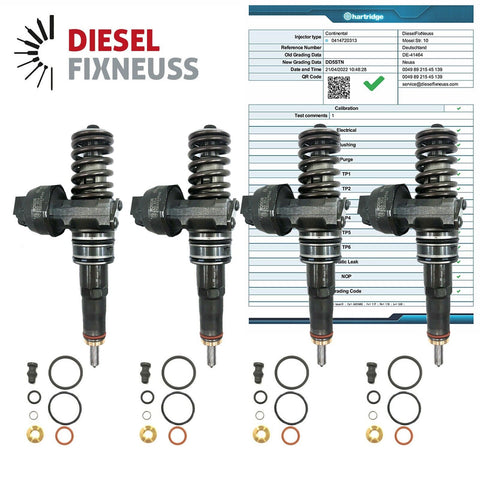 4x Bosch Injektor Pumpe Düse Element Einspritzdüse 0414720313 0414720363 VW TDI