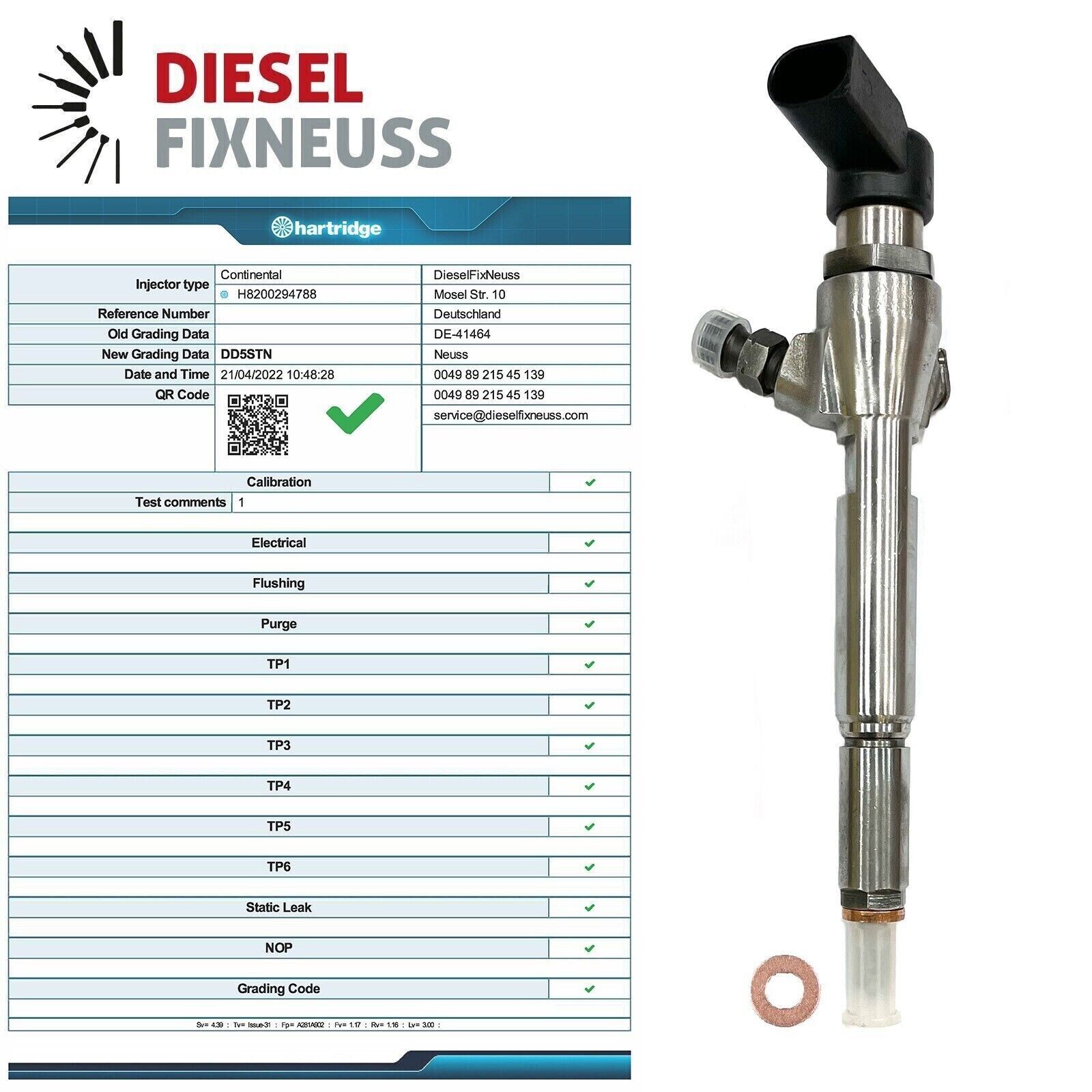 Einspritzdüse Injektor Siemens VDO Diesel Injektor H8201100113 1.5 DCI