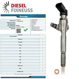 4x SIEMENS H8201100113 166006212R Injektor Renault Nissan Dacia Mercedes 1.5dCi