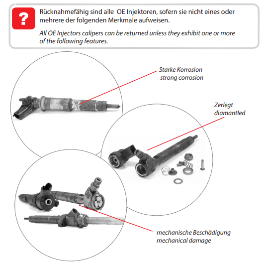 4x Injektor Einspritzdüse Hyundai Terracan 2,9 CRDI 163 PS EJBR02401Z EJBR02901D