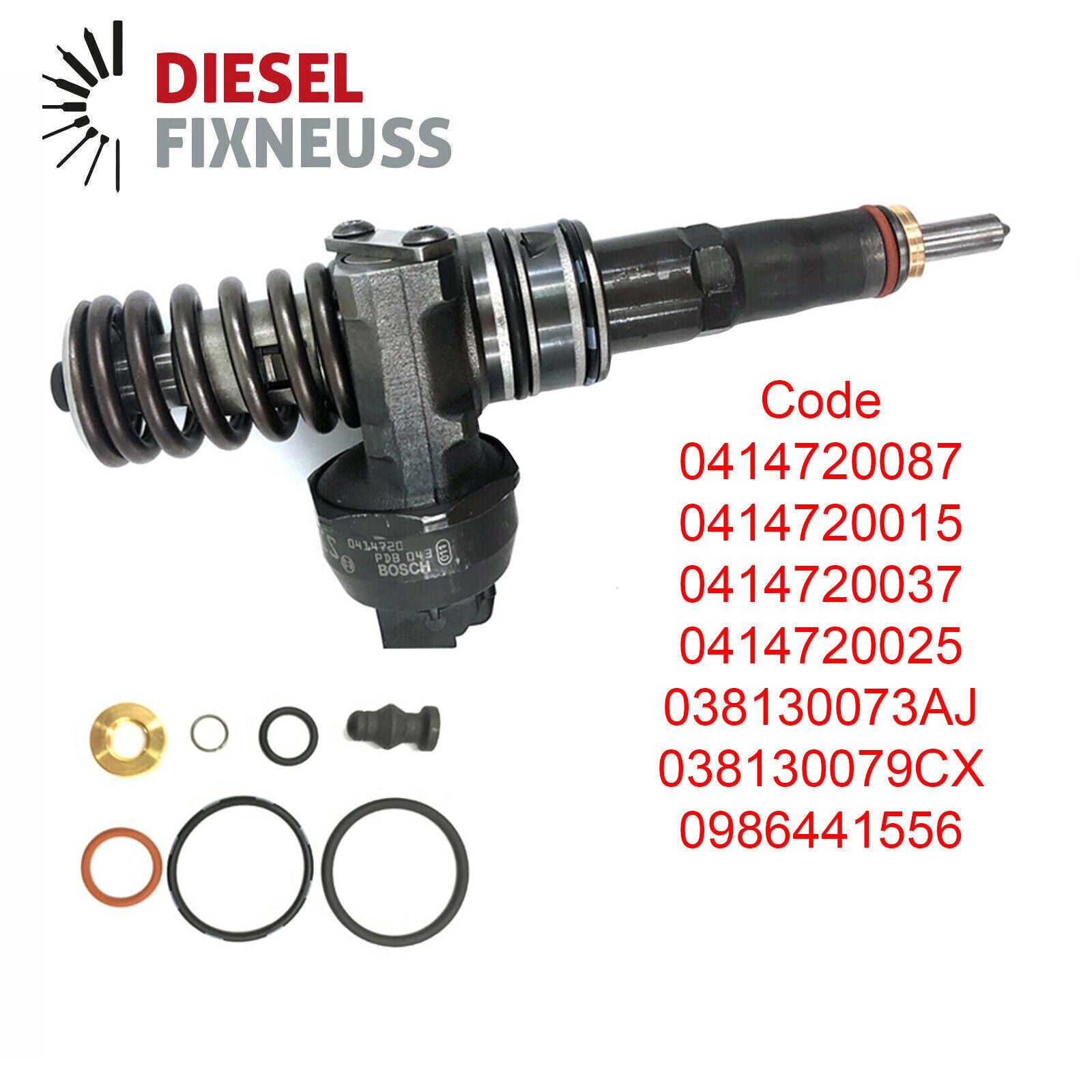 VW Passat 3BG 1,9TDI Golf A3 Bosch Pumpe Düse Element 0414720037, 038130073AJ