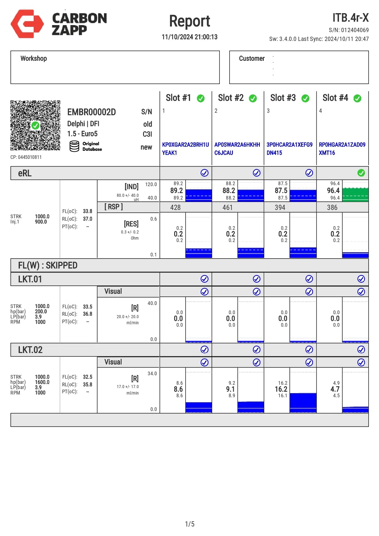 4x Injektor A6510704987 A6510700587 Sprinter C E Klasse 651