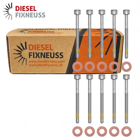 10x Zylinderschraube und 15×7.15×2.0 mm Dichtringe Einspritzdüse für Mercedes
