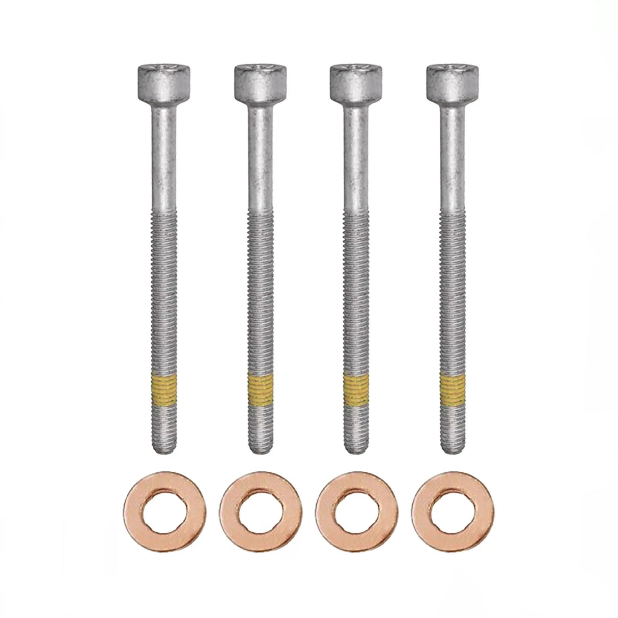 4x Zylinderschraube und 15×7.15×3.0 mm Dichtringe Einspritzdüse für Mercedes