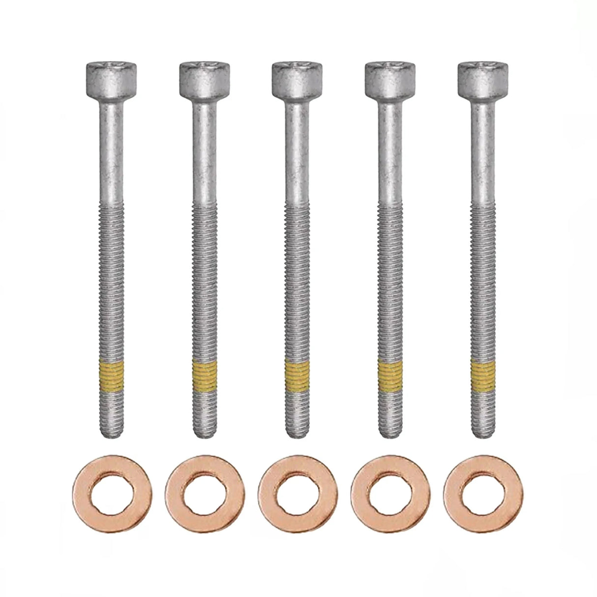 5x Zylinderschraube und 15×7.15×3.0 mm Dichtringe Einspritzdüse für Mercedes