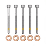 5x Zylinderschraube und 15×7.15×3.0 mm Dichtringe Einspritzdüse für Mercedes