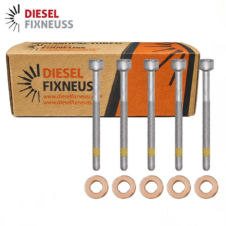 5x Zylinderschraube und 15×7.15×3.0 mm Dichtringe Einspritzdüse für Mercedes