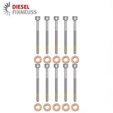 10x Zylinderschraube und 15×7.15×3.0 mm Dichtringe Einspritzdüse für Mercedes