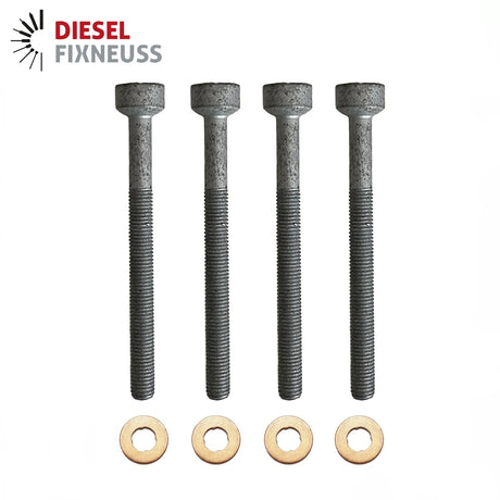 4x SCHRAUBE EINSPRITZDÜSENHALTER +15×7.15×1.5 mm DICHTRING FÜR MERCEDES
