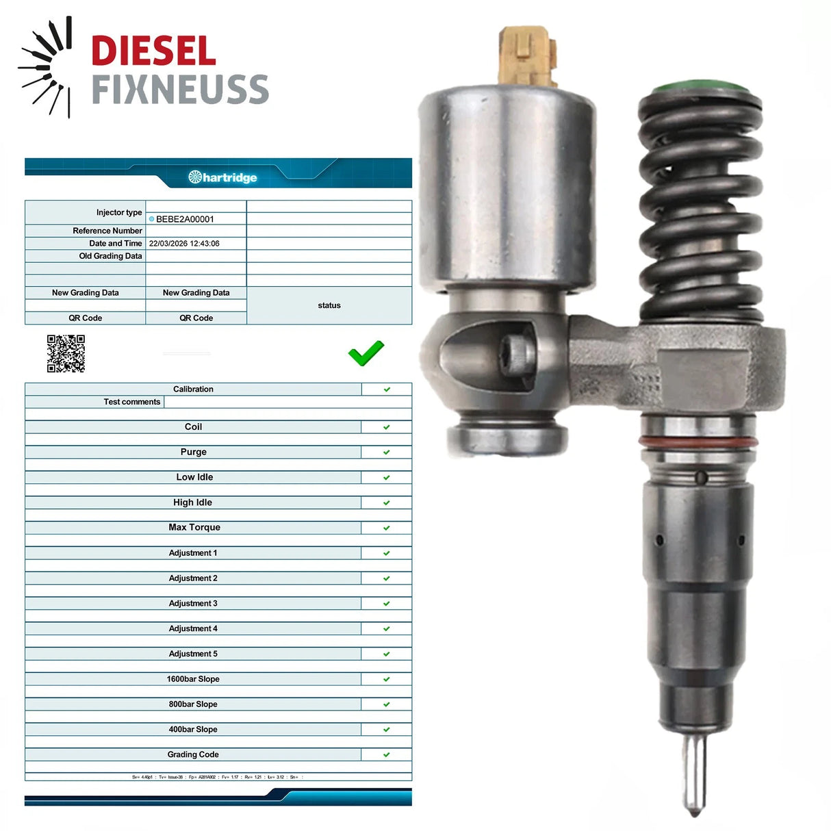 BEBE2A00001 Delphi Injecteur Land Rover Discovery II Defender 2.5 Td5